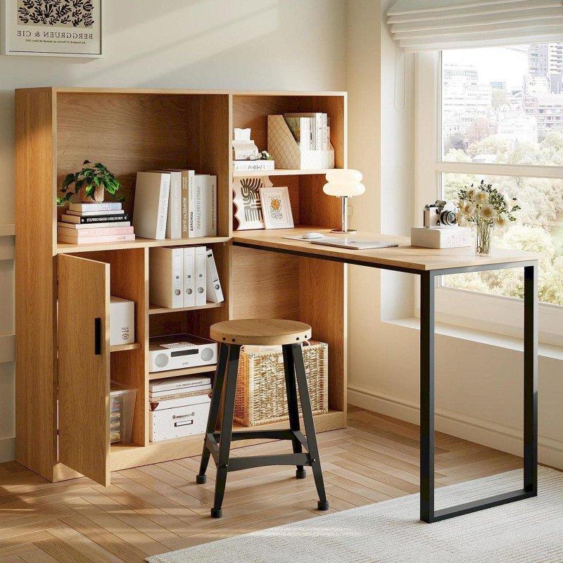 Ahşap Rengi ve Siyah MDF Dolaplı Raflı Bar Masası - 130 cm - 232121 Ahşap Rengi ve Siyah MDF Dolaplı Raflı Bar Masası - 130 cm - 232121