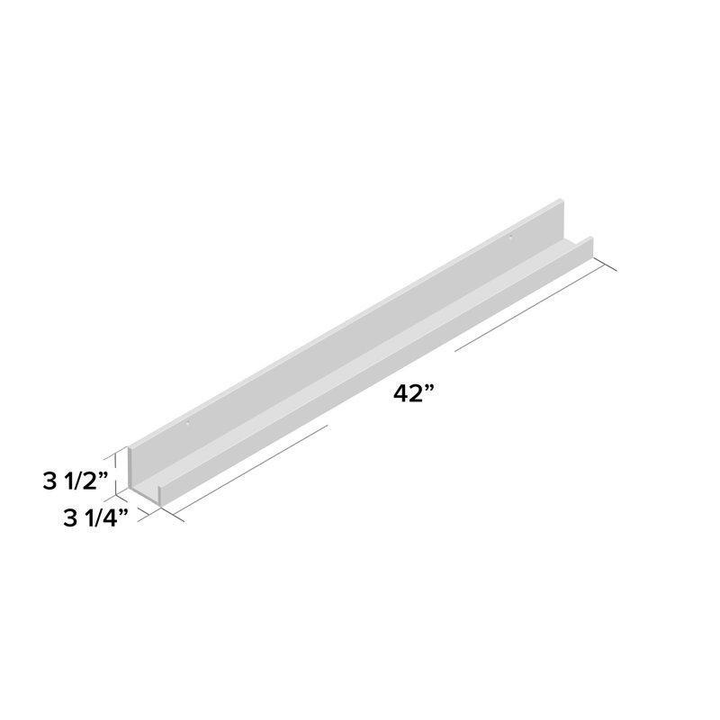Ahşap Yüzer Tasarım Fotoğraf Çerçevesi Duvar Rafı - 107 cm - 179960