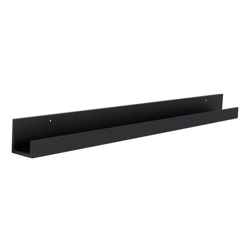 Ahşap Yüzer Tasarım Fotoğraf Çerçevesi Duvar Rafı - 107 cm - 179960