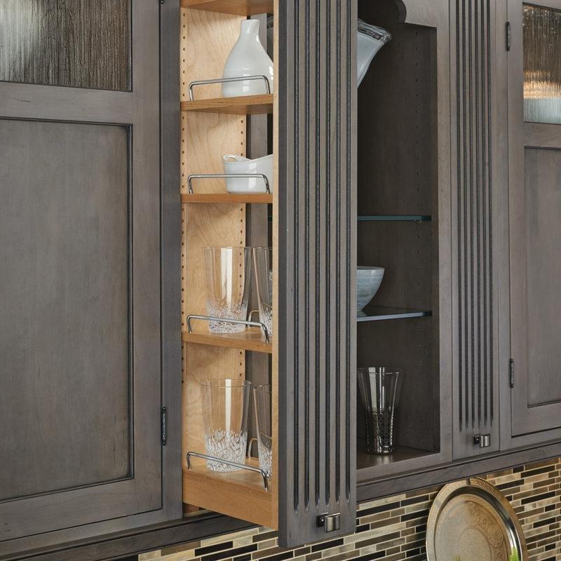 Akçaağaç Sürgülü Ayarlanabilir Dolap İçi Raf - 16x29x107 cm - 183738