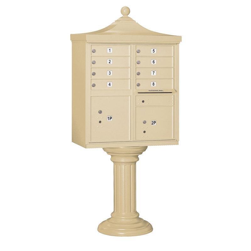 Alüminyum Ayaklı Kilitli Dekoratif Çoklu Posta Kutusu - 183x79x47 cm - 165697