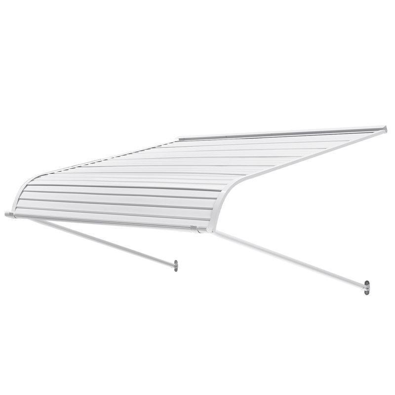 Alüminyum Dalgalı Tasarım Su Tahliyeli Kapı Üstü Sundurma - 122x107 cm - 165964
