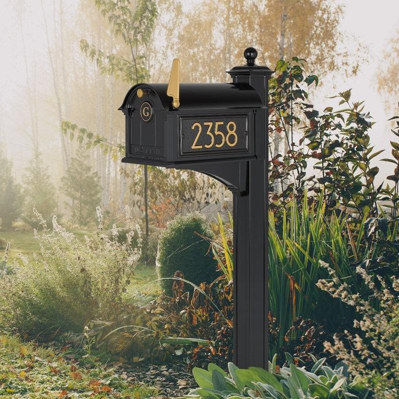 Alüminyum Monogramlı Ayaklı Posta Kutusu - 153x27x47 cm - 166036