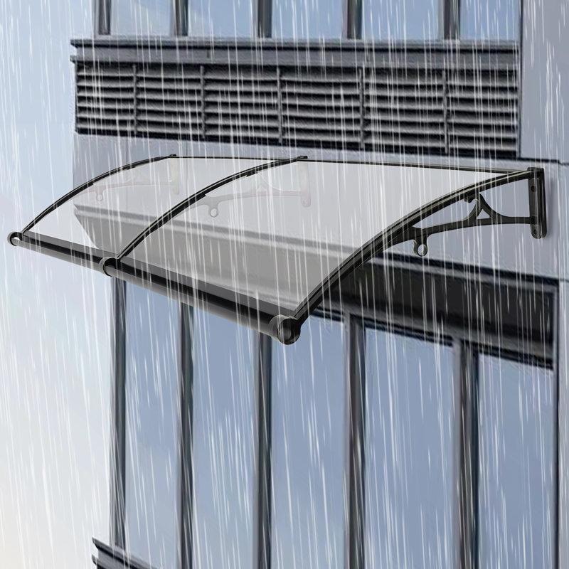 Alüminyum Polikarbon Açılır Kapanır UV Korumalı Kapı Üstü Sundurma - 200x60 cm - 165907