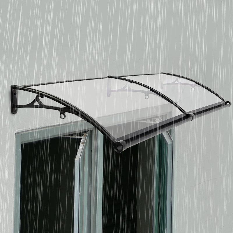 Alüminyum Polikarbon Açılır Kapanır UV Korumalı Kapı Üstü Sundurma - 200x60 cm - 165907