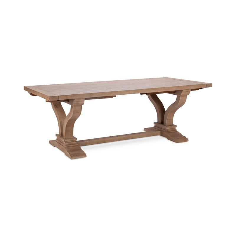 Antik Bej Geri Dönüştürülmüş Çam Açılabilir El Yapımı Bohem Yemek Masası - 219x102 cm - 237981