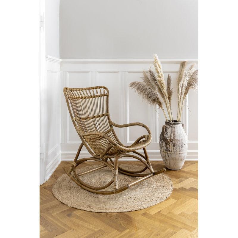 Antik Rattan El Yapımı Bohem Sallanan Sandalye - 219157