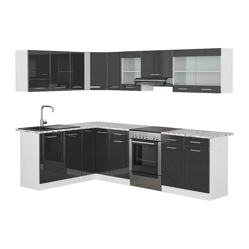 Antrasit Gold Meşe Köşe Mutfak Modeli - 270x60x82 cm - 186532
