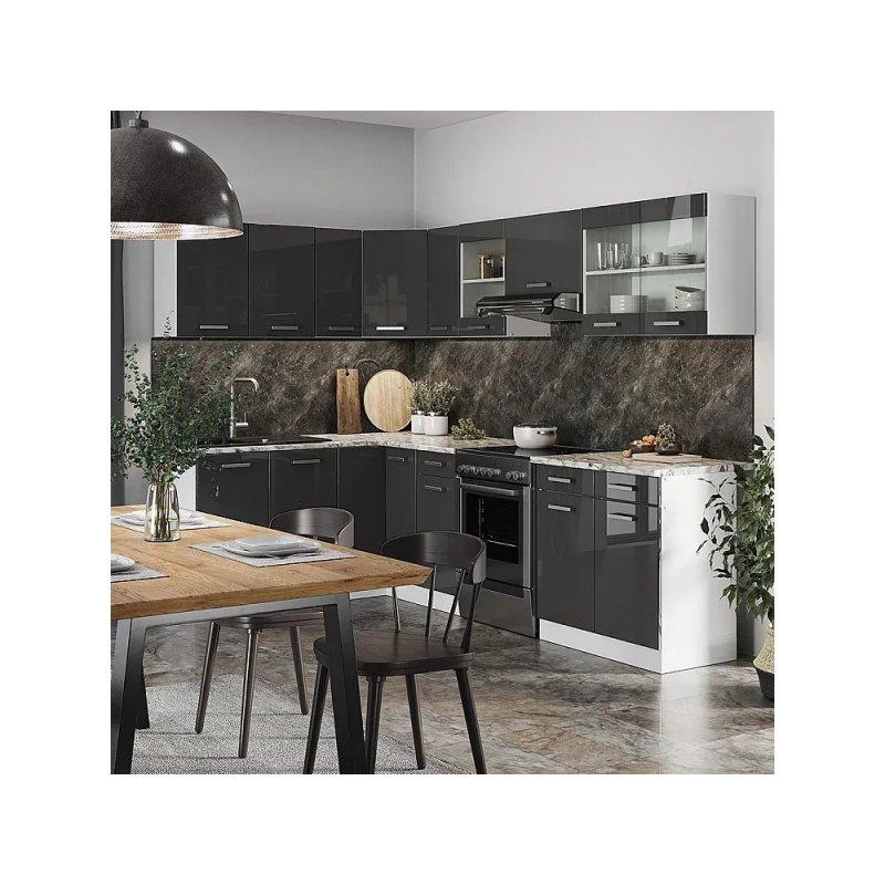 Antrasit Gold Meşe Köşe Mutfak Modeli - 270x60x82 cm - 186532