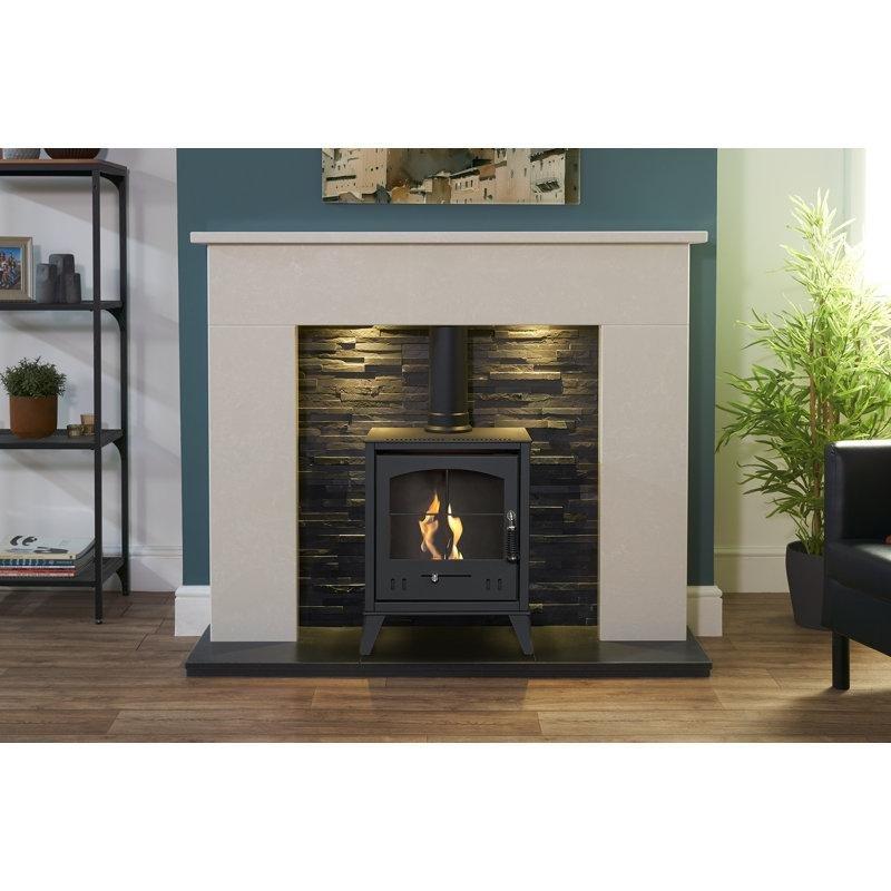 Antrasit Gri Metal Cam Kapaklı Solo Bioethanol Şömine - 58x43x30 cm - 188010