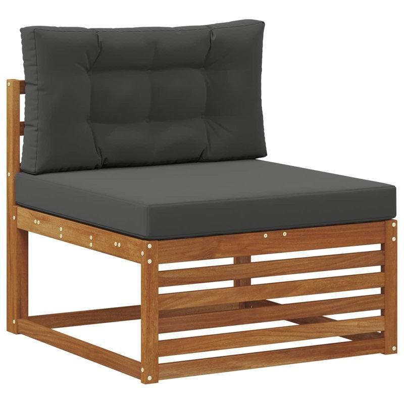 Antrasit Masif Akasya Ahşap Modüler Palet Koltuk - 79x84 cm - 177294
