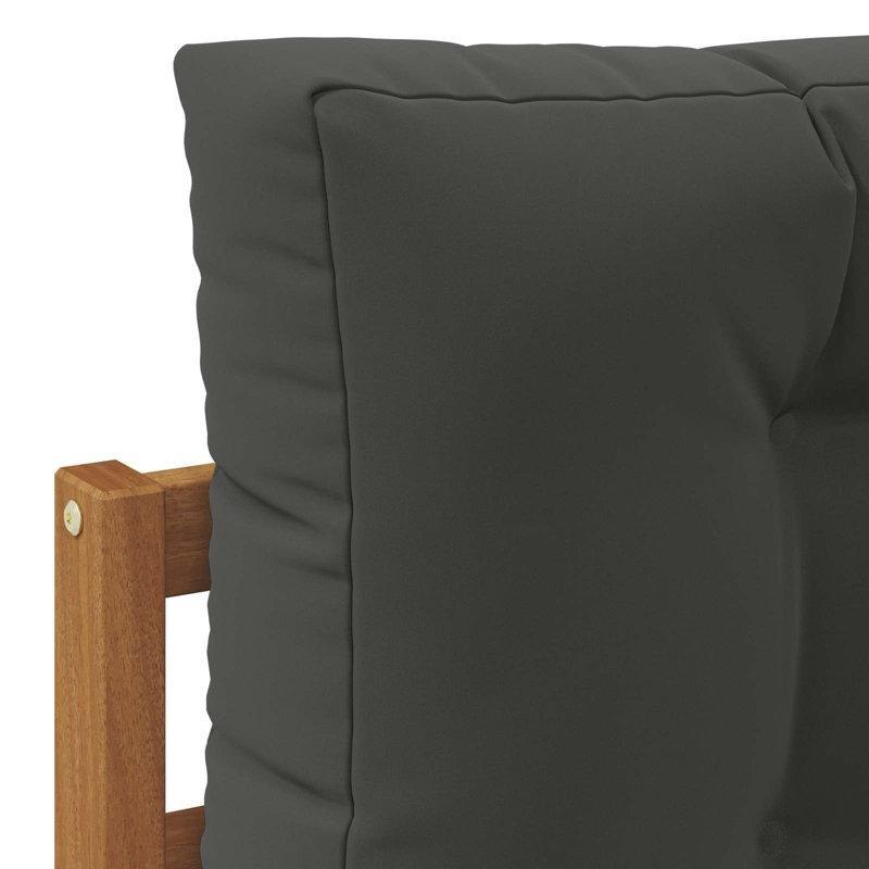 Antrasit Masif Akasya Ahşap Modüler Palet Koltuk - 79x84 cm - 177294