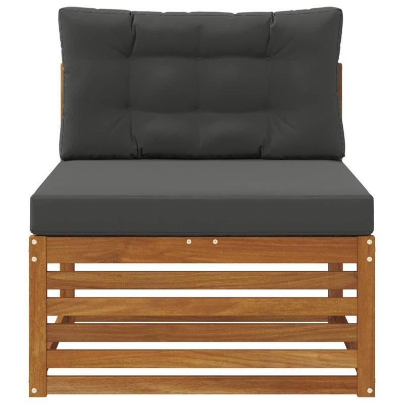 Antrasit Masif Akasya Ahşap Modüler Palet Koltuk - 79x84 cm - 177294