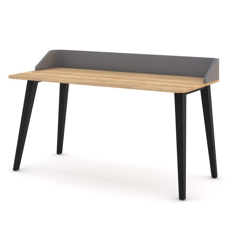 Antrasit Metal Ayaklı Kumaş Panelli Vintage Çalışma Masası - 120x60 cm - 235023