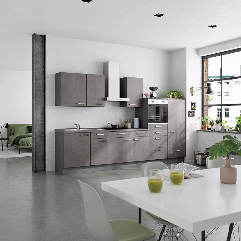 Arduvaz Grisi Beko Ankastre Cihazlı Amortisörlü Mutfak Modeli - 330 cm - 185459