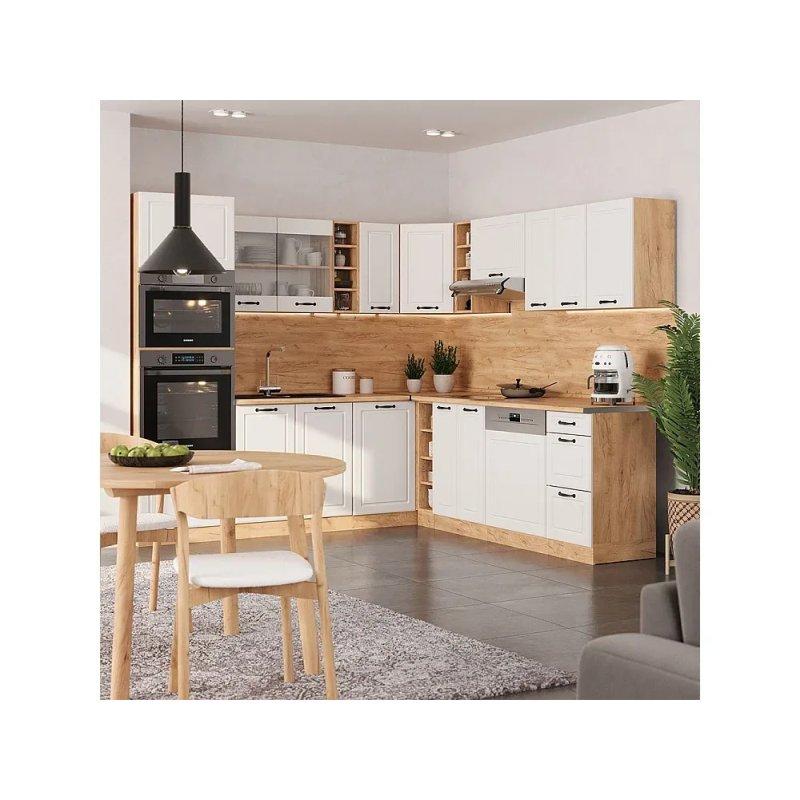 Asil Gri ve Gold Meşe Köşe Mutfak - 247x46x82 cm - 186394