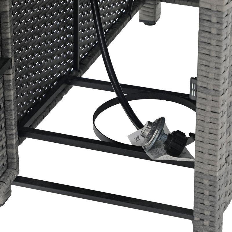 Ateş Çukurlu Modüler Rattan 10 Kişilik Bahçe Takımı - 212188