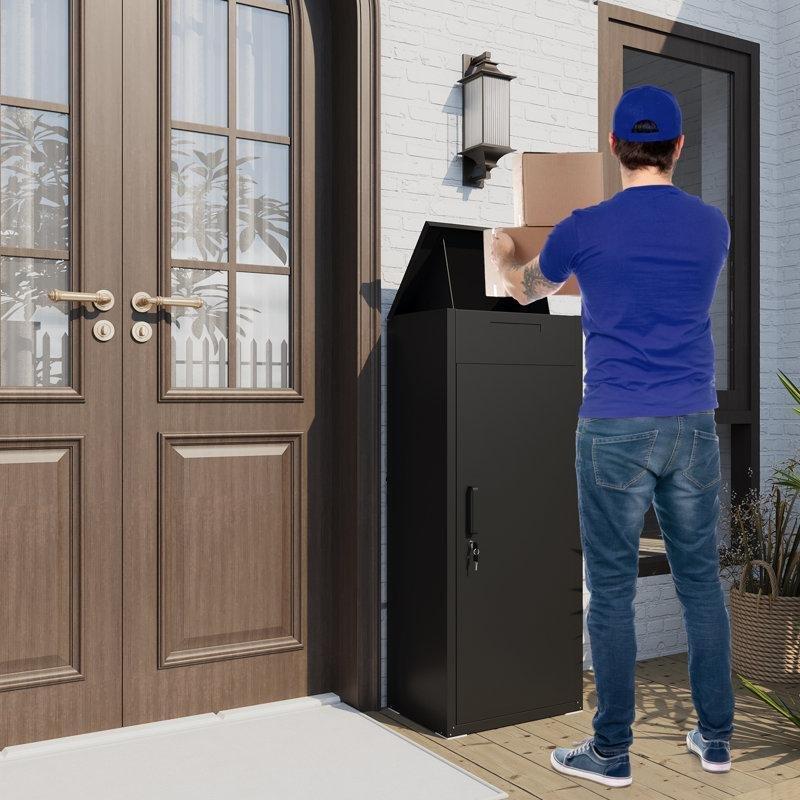 Ayaklı Çelik Kilitli Paket Teslimat ve Posta Kutusu - 120x51x51 cm - 166072
