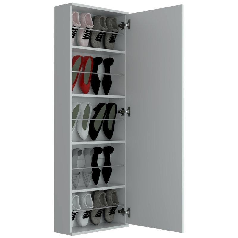 Aynalı MDF Duvara Monte Ayakkabılık - 228474
