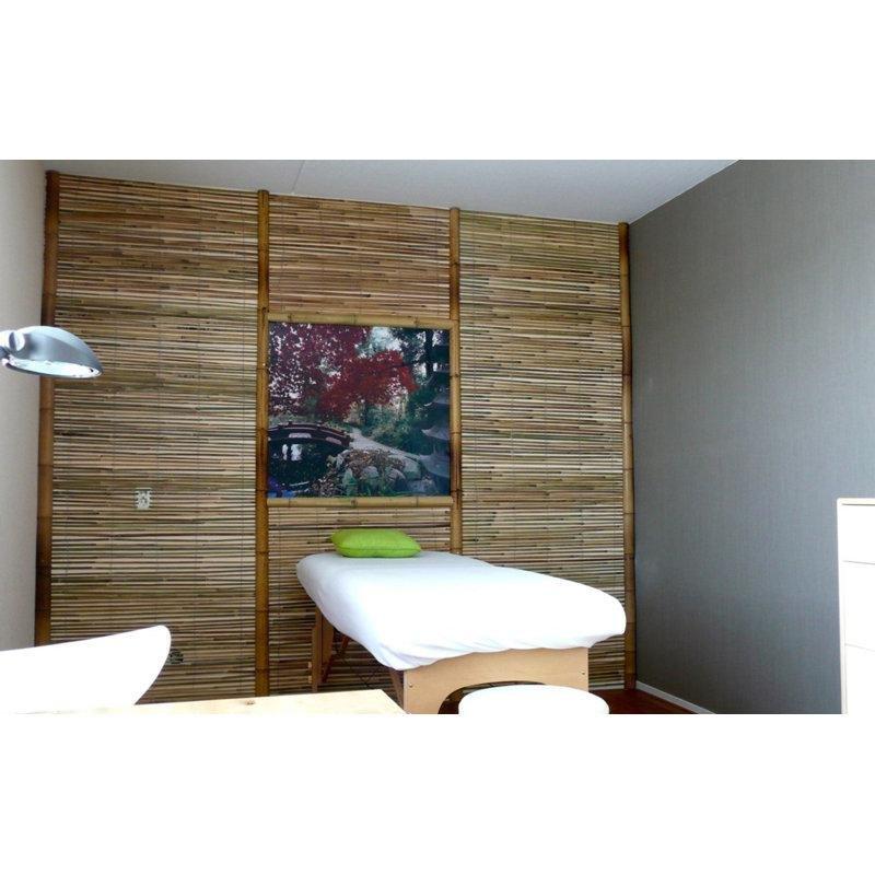 Bej Bambu Yarık Rulo Balkon Çiti - 92x427 cm - 174372