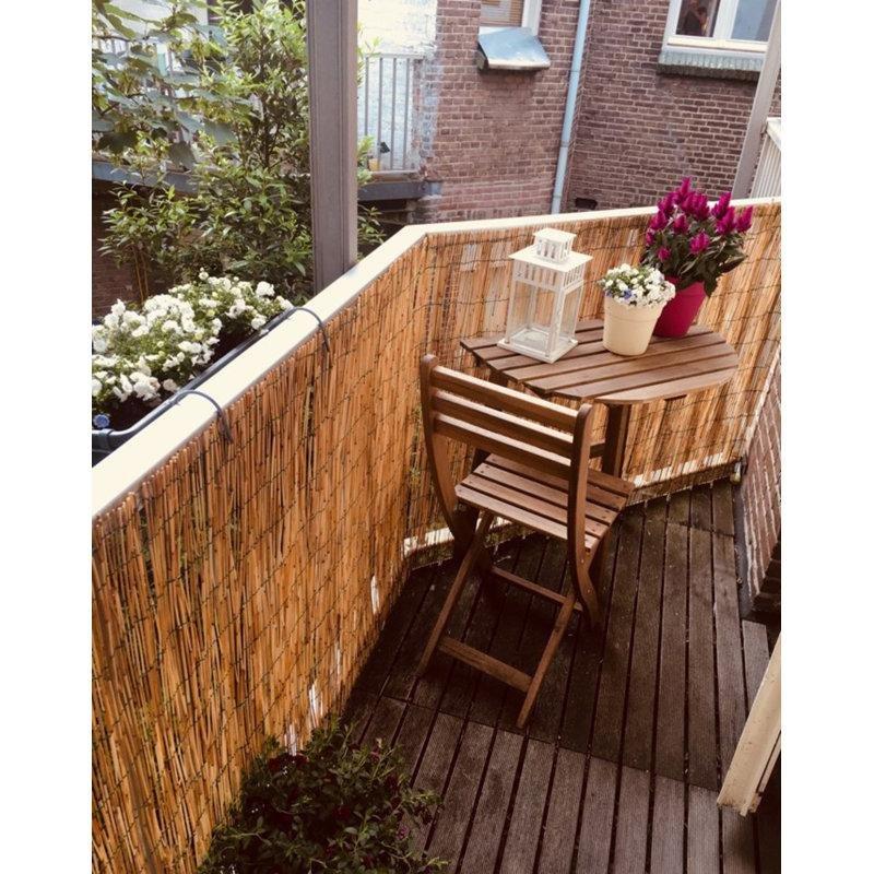 Bej Doğal Kamış Rulo Balkon Çiti - 427x153 cm - 174618