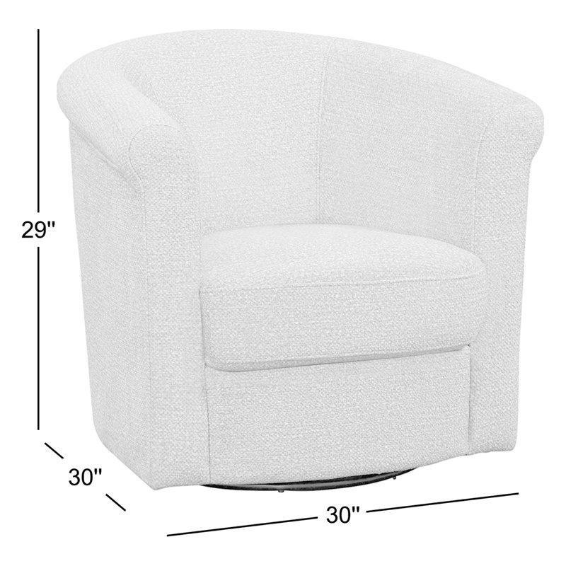 Bej Kumaş 360 Derece Dönen Metal Ayaklı Fıçı Tasarım Tekli Koltuk - 204865