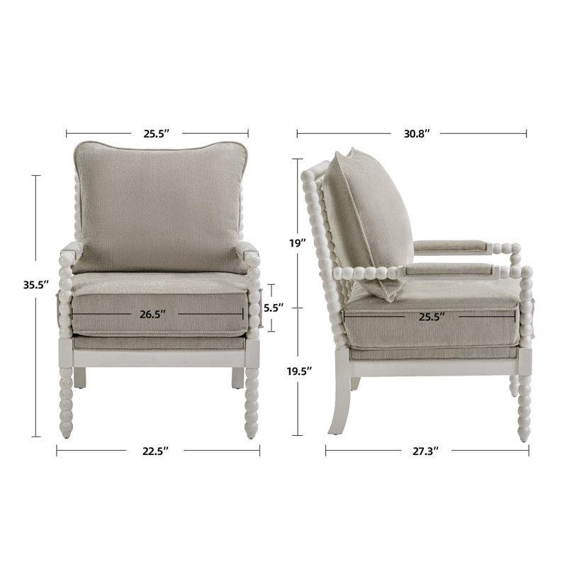 Bej Masif Ceviz Ahşap Tornalı Koltuk Takımı - 191413