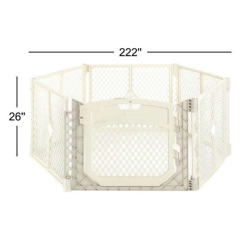 Bej Plastik Katlanır Kilitli Kapılı Taşınabilir Bebek Çocuk Oyun Alanı - 67 cm Yükseklik - 181363