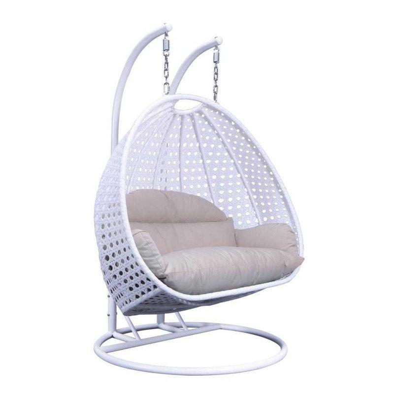 Bej Rattan Çift Kişilik Ayaklı ve Kılıflı Balkon Salıncağı - 174342