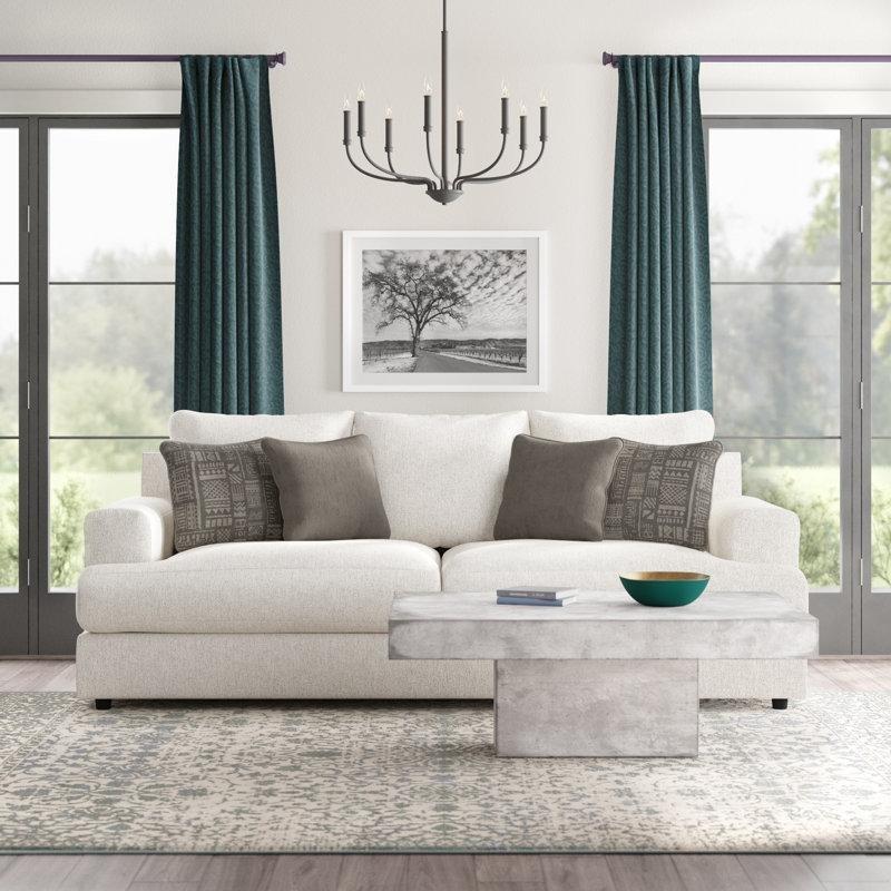 Bej Şönil Kumaş Çıkarılabilir Minderli İkili Koltuk - 181x102x100 cm - 207108