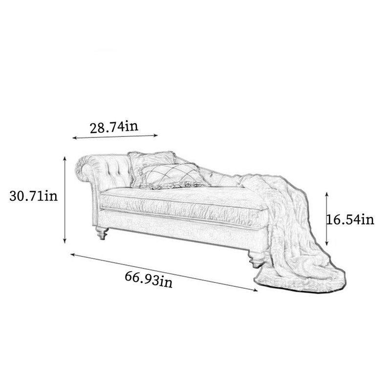 Bej Şönil Kumaş Masif Çam Ahşap Kapitoneli Sol Köşe Josephine Koltuk - 171 cm - 190074