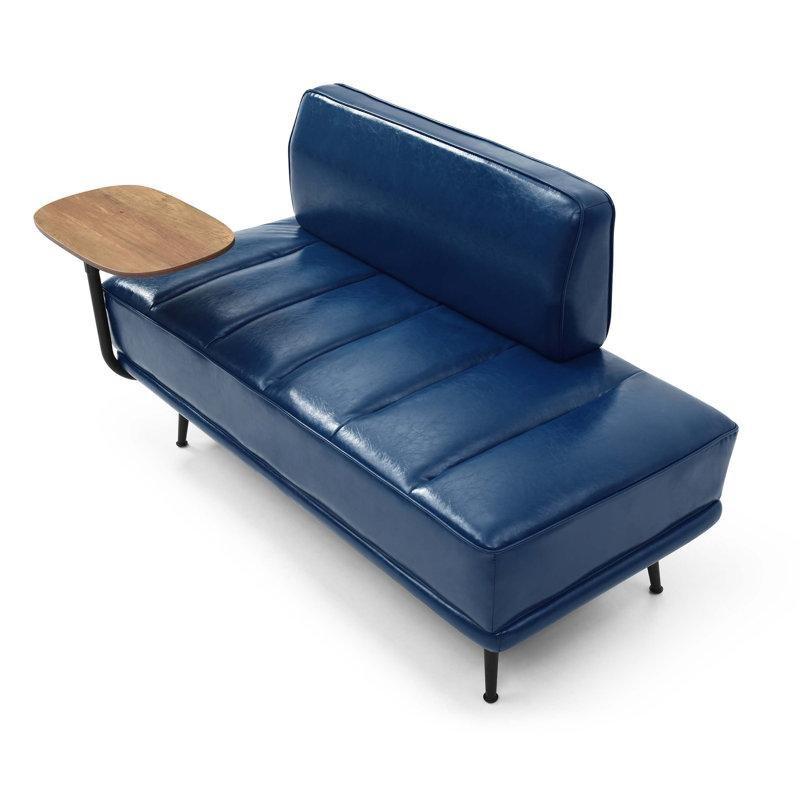 Bej Suni Deri Sırtlı Dikey Kapitoneli Döner Tepsili Gold Metal Ayaklı Bench - 140 cm - 164221