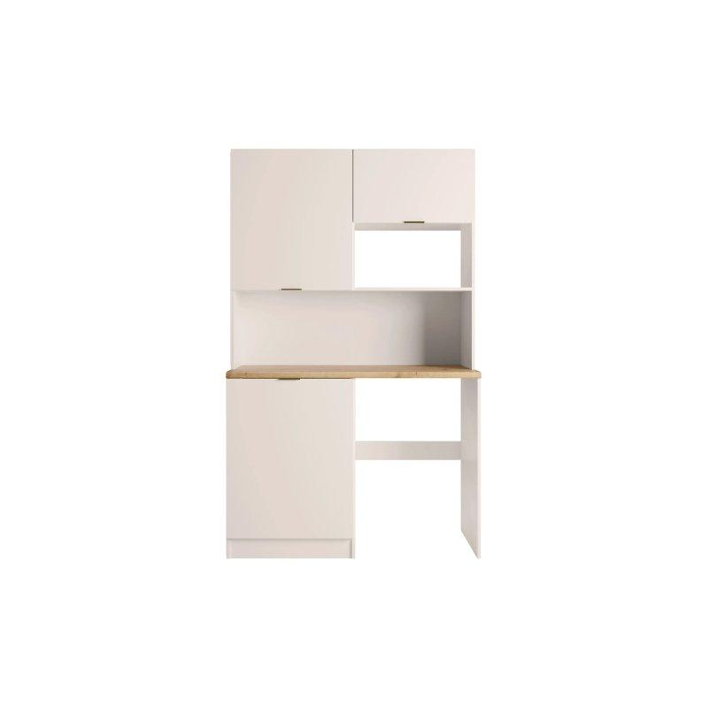 Bej ve Doğal Ahşap Çok Fonksiyonlu Tezgahlı Mini Mutfak - 123 cm - 186691