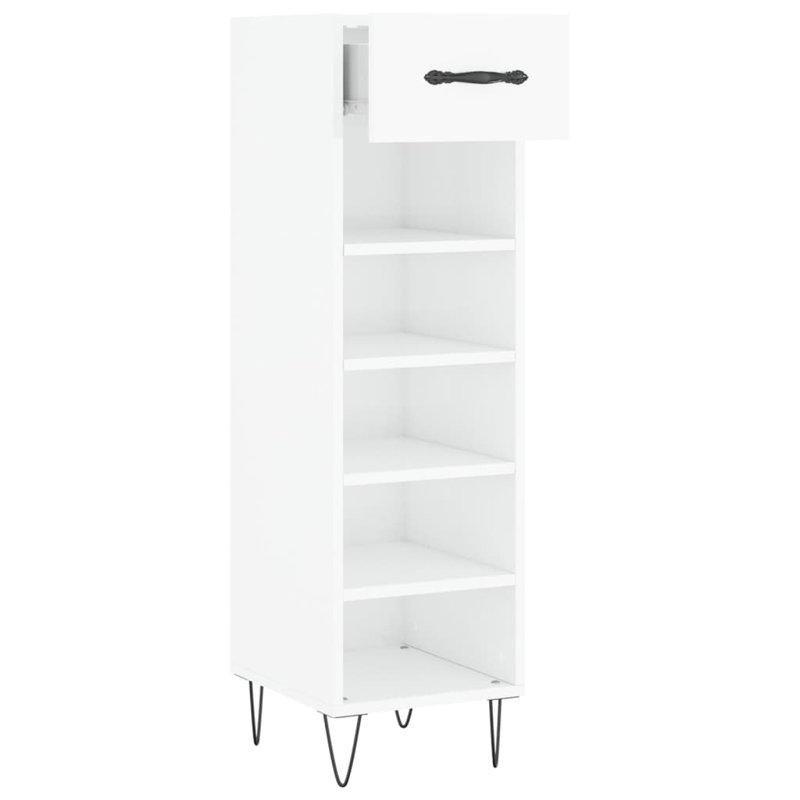 Beton Grisi Metal Ayaklı 5 Raflı Ahşap Ayakkabılık - 105x30x30 cm - 229150