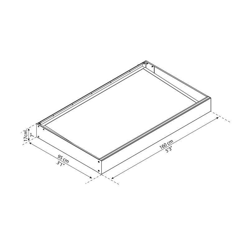 Beyaz Akrilik Galvanizli Çelik Eğimli Kapı Üstü Sundurma - 161x95 cm - 165700