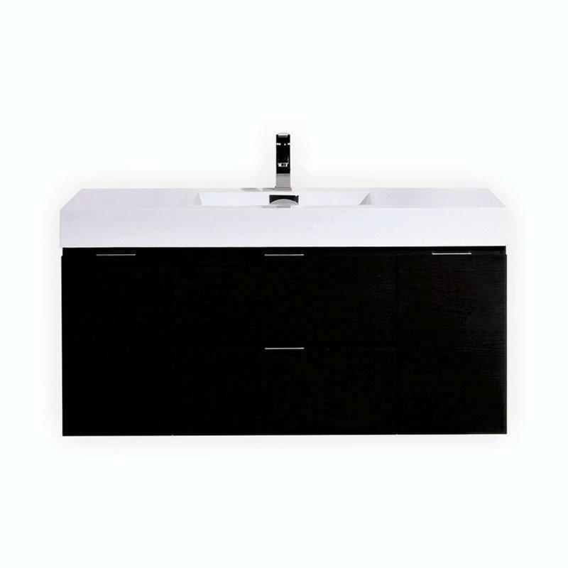 Beyaz Akrilik Tezgahlı Meşe Ahşap Duvara Monte Banyo Lavabo Dolabı - 120 cm - 200766