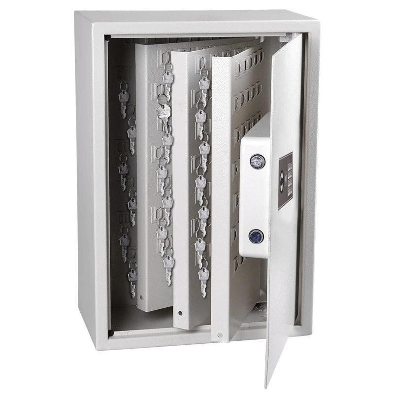 Beyaz Çelik Elektronik Şifreli 245 Kancalı Duvara Monte Anahtar Kutusu - 37x22x53 cm - 171834