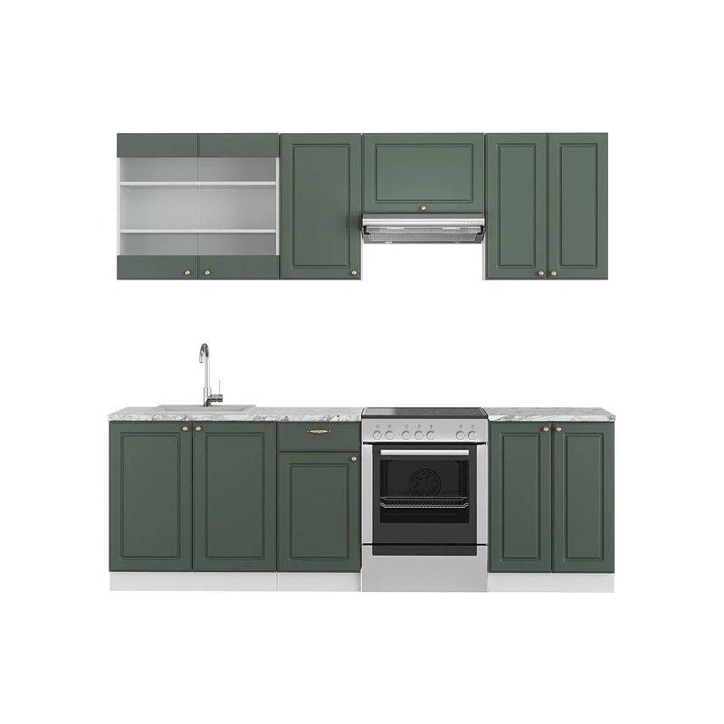 Beyaz Country Tarzı Mutfak Modeli - 240x60x82 cm - 186454