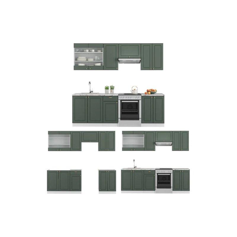 Beyaz Country Tarzı Mutfak Modeli - 240x60x82 cm - 186454