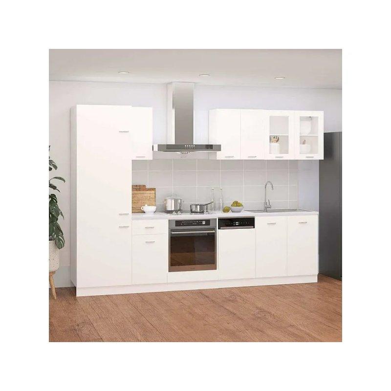 Beyaz Endüstriyel Ahşap 8 Parça Mutfak Modeli Seti - 186685