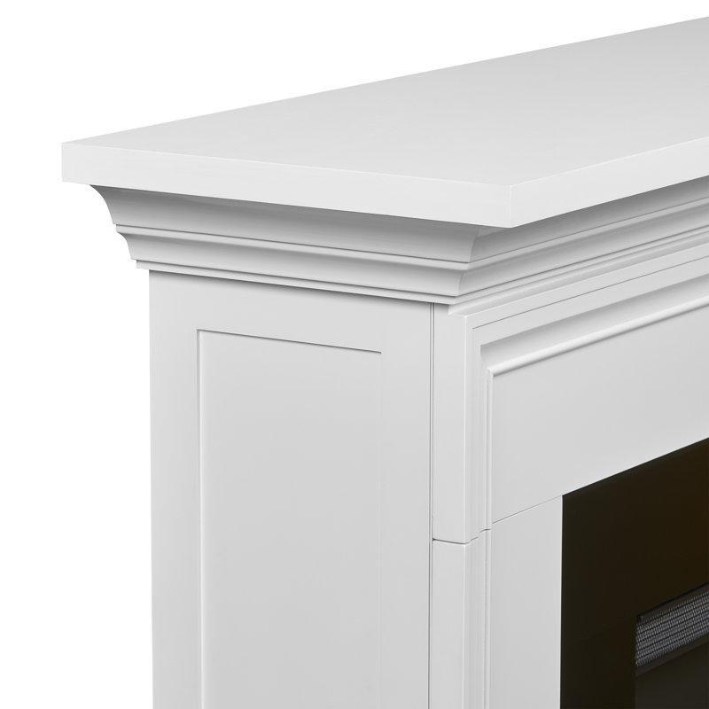 Beyaz Endüstriyel Ahşap Uzaktan Kumandalı Isıtıcılı Elektrikli Şömine - 193 cm - 184106