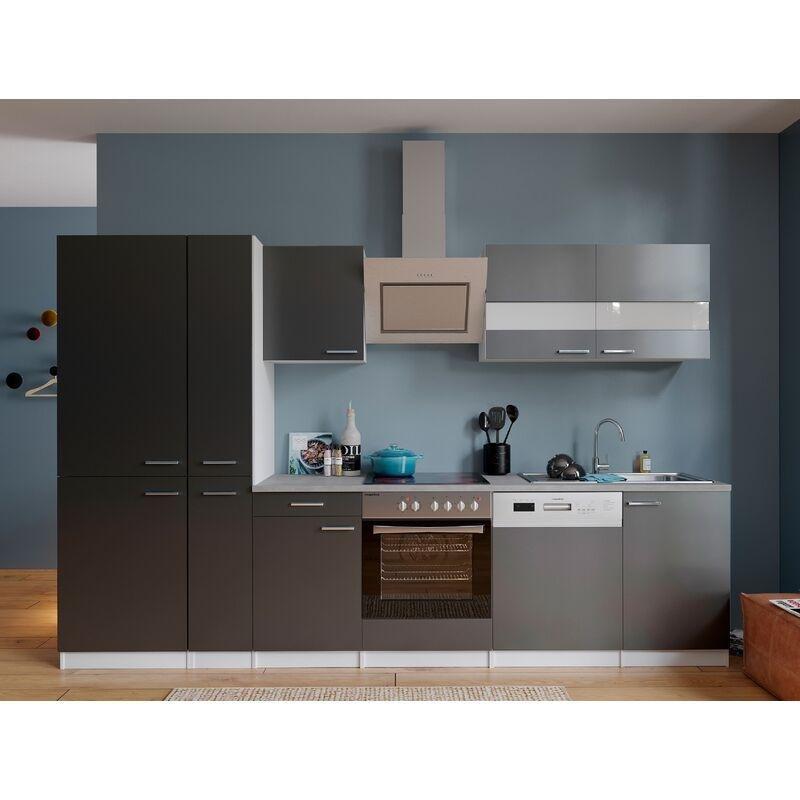 Beyaz Gri Ankastre Cihazlı Komple Mutfak Modeli - 310 cm - 185894