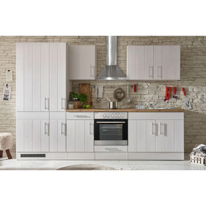 Beyaz Karaçam Country Tarzı Ankastre Cihazlı Mutfak Modelleri - 300 cm - 185874