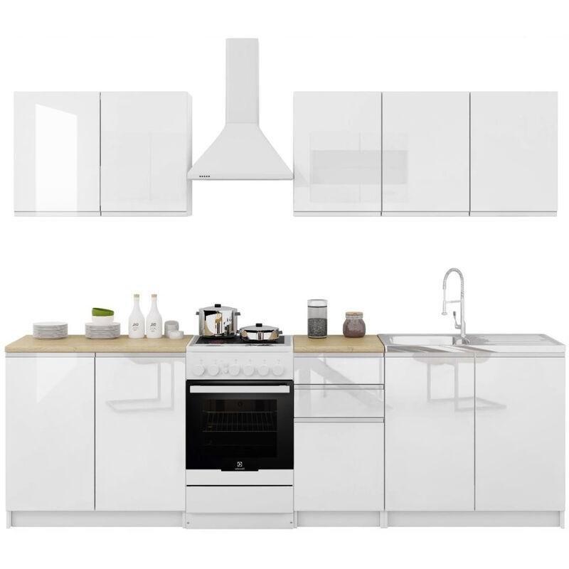 Beyaz Lake Melamin Kulpsuz 6 Parça Mutfak Modeli - 200 cm - 186227