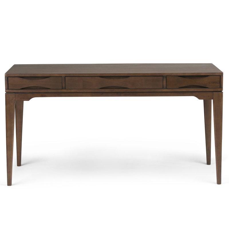 Beyaz Masif Ahşap 2 Çekmeceli ve Açılır Klavye Tepsili Vintage Çalışma Masası - 153 cm - 234133