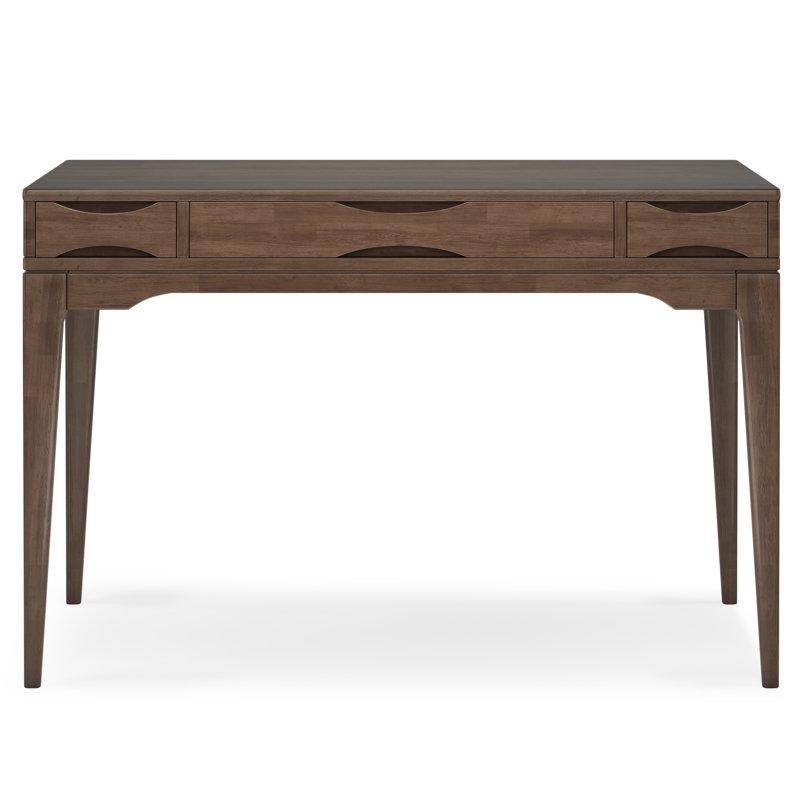 Beyaz Masif Ahşap 2 Çekmeceli ve Açılır Klavye Tepsili Vintage Çalışma Masası - 153 cm - 234133