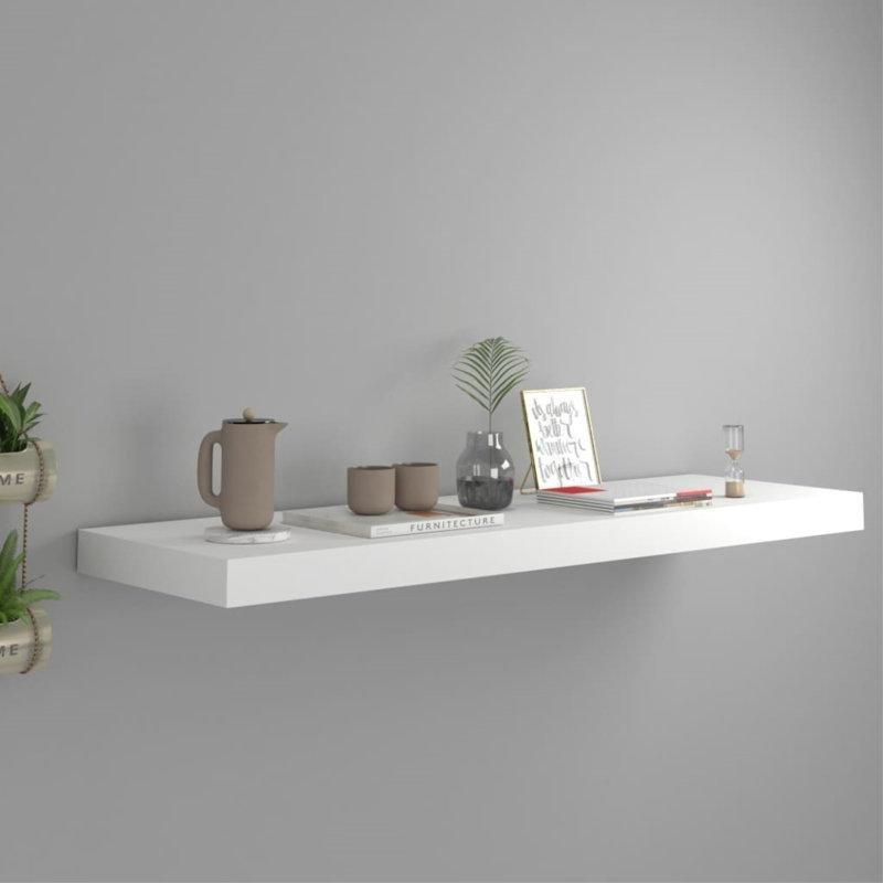 Beyaz MDF Çekmeceli Gizli Montajlı Duvar Rafı - 41x24 cm - 180468