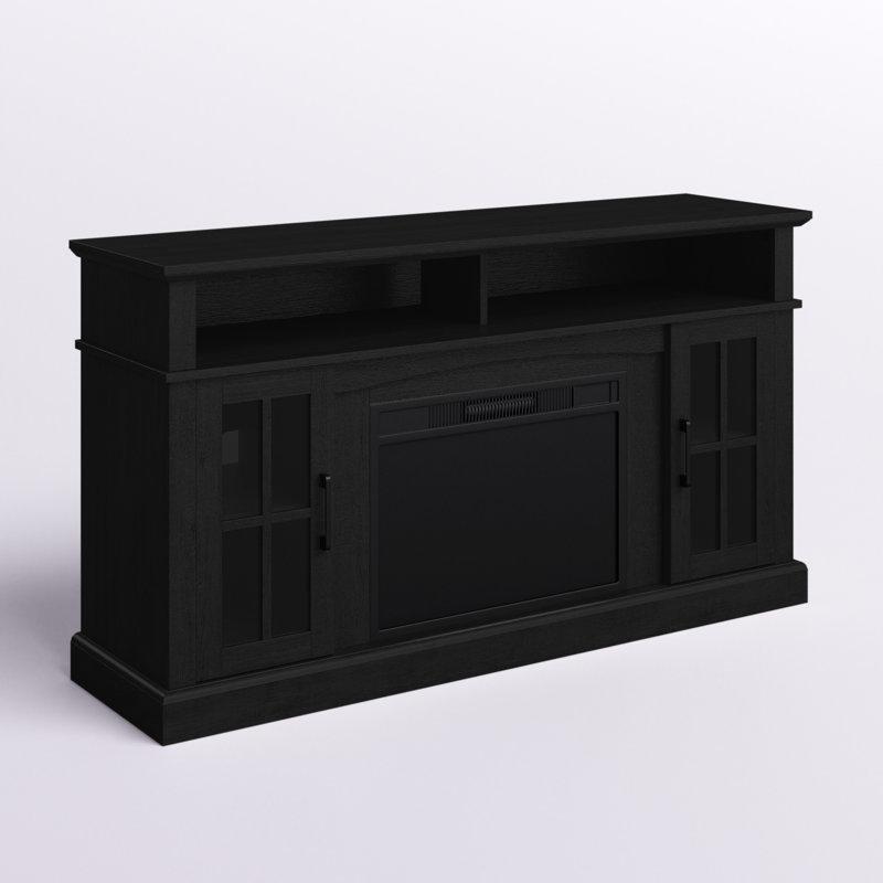 Beyaz MDF Elektrikli Şömineli TV Ünitesi - 148 cm - 221595