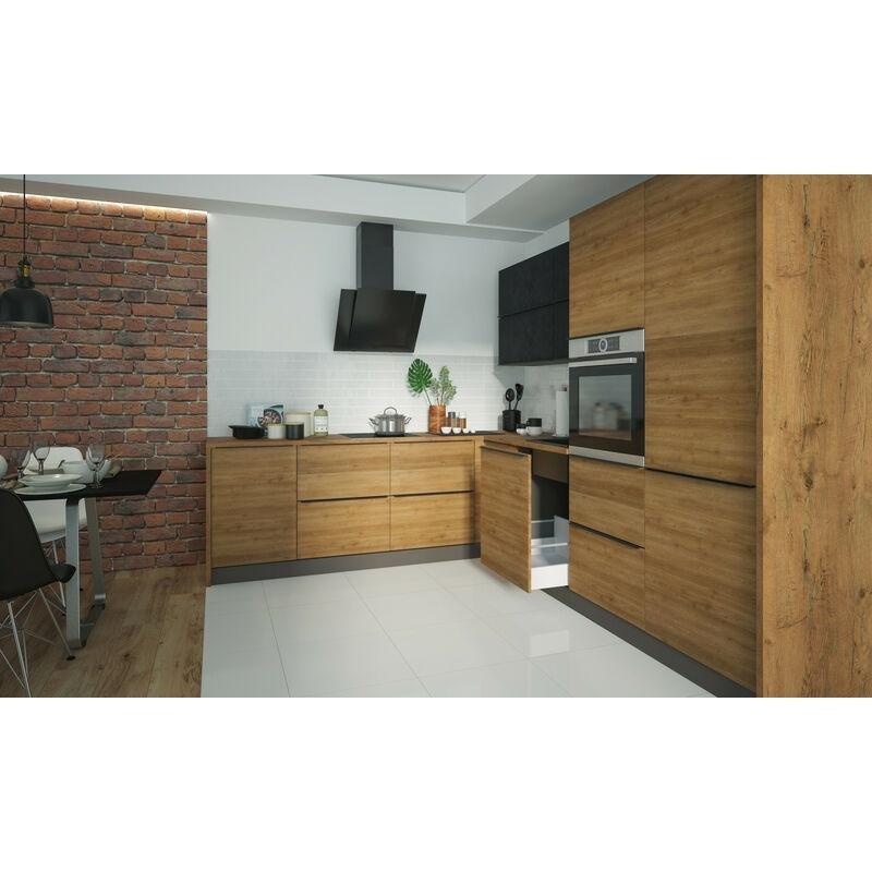 Beyaz Melamin Ahşap Tasarımlı L Tipi Yavaş Kapanır Mutfak Modeli - 450 cm - 186169