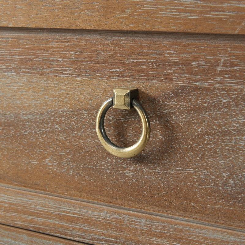 Beyaz Mermer Tezgahlı Gri Masif Akasya Ahşap 4 Çekmeceli Banyo Lavabo Dolabı - 92 cm - 199182